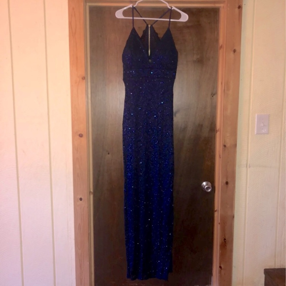 Navy blue prom dress